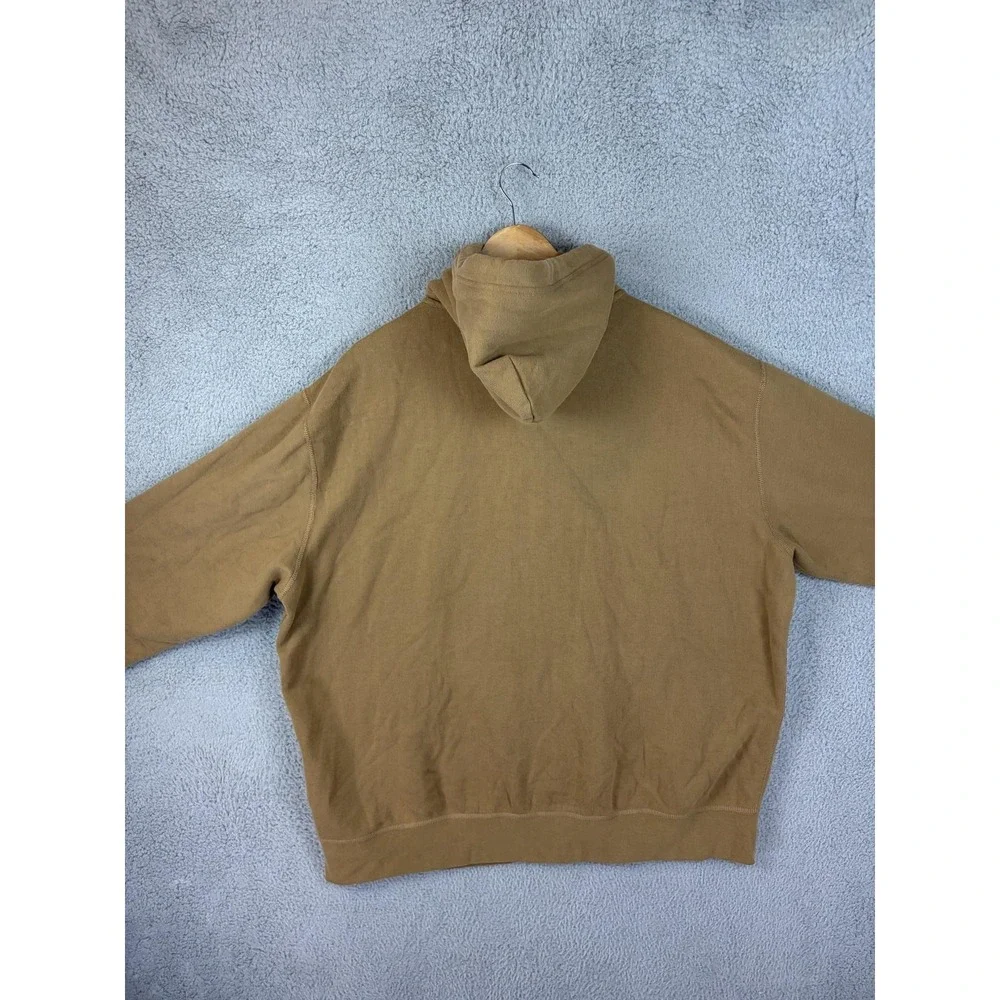 Polo Ralph Lauren Hoodie Mens 2XB Brown Full Zip Fleece Sweatshirt Pony Jacket
